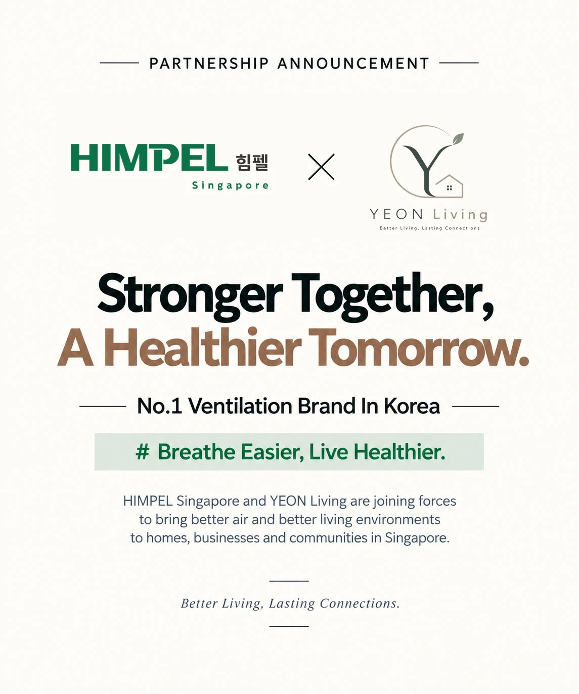 HIMPEL Singapore × YEON Living 파트너십 발표